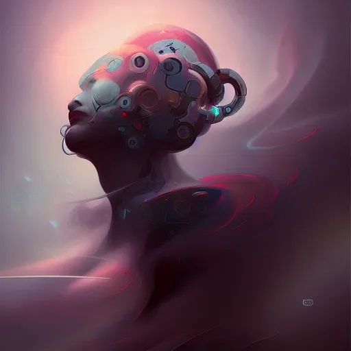 Prompt: the abstract concept of a sentient neural net artificial mind, concept art, by peter mohrbacher