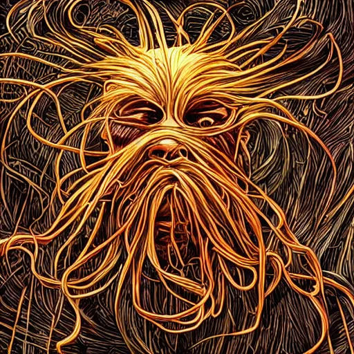 Prompt: Spaghetti Monster, detailed, cinematic, epic