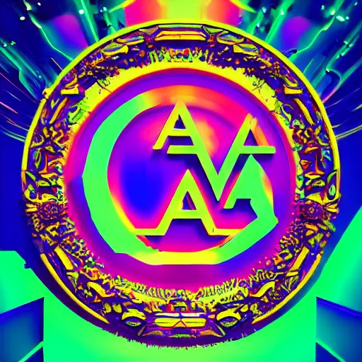 Image similar to a and w vaporwave logo, colorful, digital art, cosmic, 3 d high definition, trending on art station, photorealistic, high resolution, 8 k, octane, hyper detailed, insane details, intricate, elite, ornate, elegant trend, highly detailed and intricate, sharp focus, photography, unreal engine