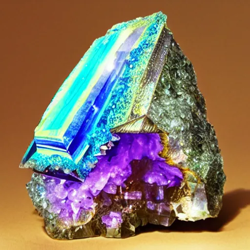 Prompt: bismuth crystal geode