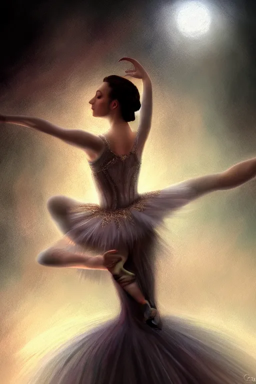 Image similar to prima ballerina, gorgeous, ethereal, intricate, elegant, volumetric lighting, nature scenery, digital painting, highly detailed, artstation, sharp focus, illustration, concept art, clive barker