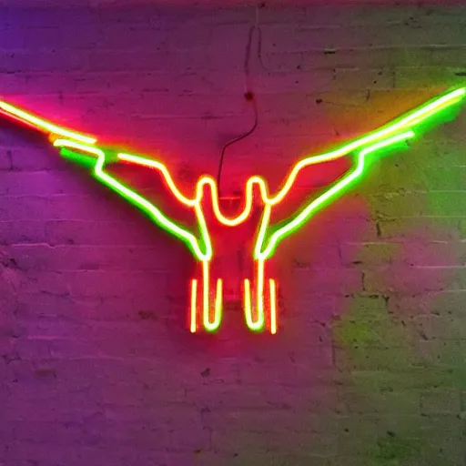 Prompt: neon cyberpunk eagle