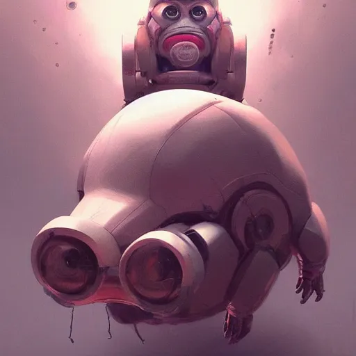 Prompt: 🤖🐷, digital Art,hyperrealist, artstation, greg rutkowski