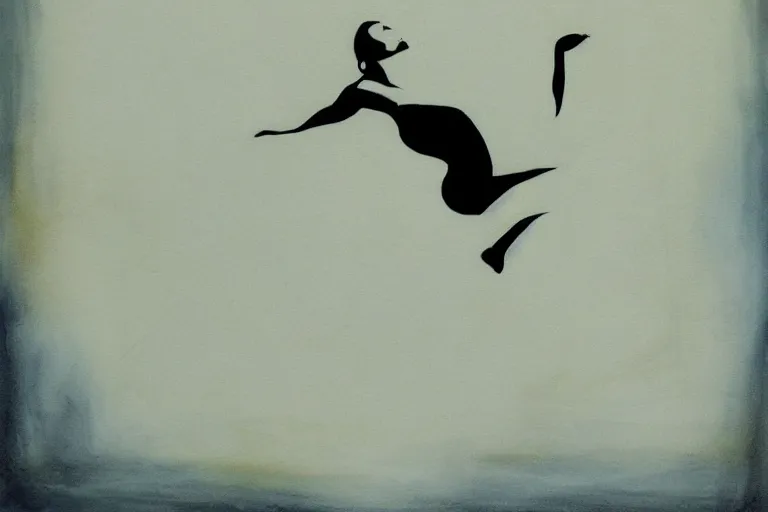 Prompt: beautiful serene gymnastics, healing through motion, life, minimalistic golden and ink airbrush painting on white background, pristine dream