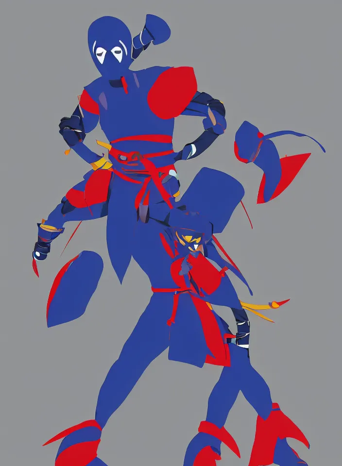 Prompt: digital painting of a ninja shaman, modern minimal outfit, in the style of syd mead, jeremy cowart, concept art in the style of megaman x zero