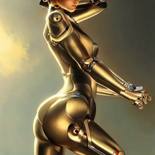 Image similar to fully body, stunningly beautiful woman cyborg robot in metal by sorayama , highly detailed, digital painting, artstation, concept art, sharp focus, illustration, art by artgerm and greg rutkowski and alphonse mucha