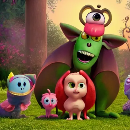 Image similar to Baphomet Pixar movie for adults