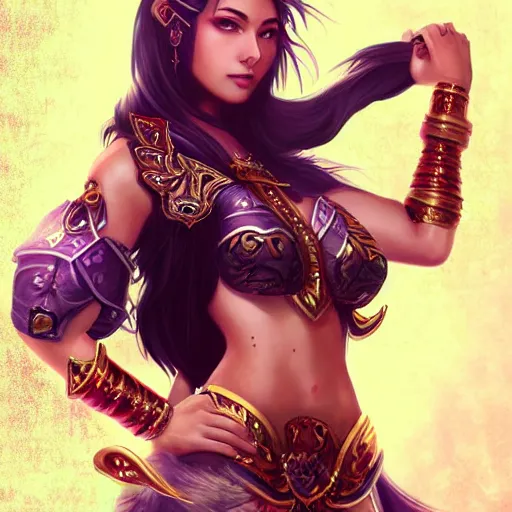 Prompt: a goddess mystic female warrior leader by ross tran digital artwork business leader
