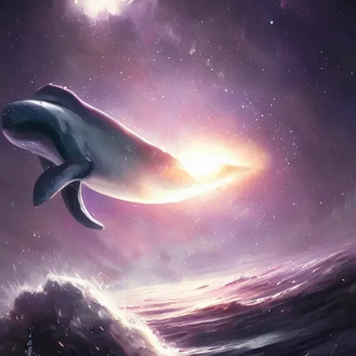 Image similar to space magical whale with multiple eyes on its face, eyes!, eyes!, eyes!, eyes!, eyes!, eyes, galaxy whale, epic fantasy style art, galaxy theme, by Greg Rutkowski, hearthstone style art, 99% artistic