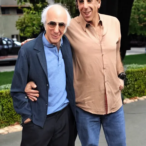 Image similar to larry david jerry seinfeld siameses