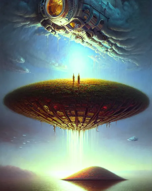 Image similar to a hyper - detailed 3 d render like an oil painting of dreambotmothership, stable diffusion, surrealism!!! surreal concept art, lifelike, photorealistic, digital painting, aesthetic, smooth, sharp focus, artstation hd, by greg rutkowski, bruce pennington, valentina remenar, rhads, asher duran,