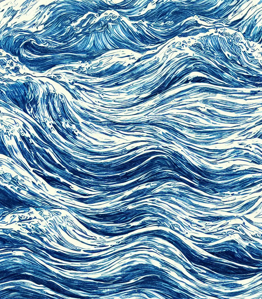 Image similar to a beautiful artwork of a perfect set of waves!, lineart, rough charcoal sketch, blue colored highlights, golden sunset, dark waves