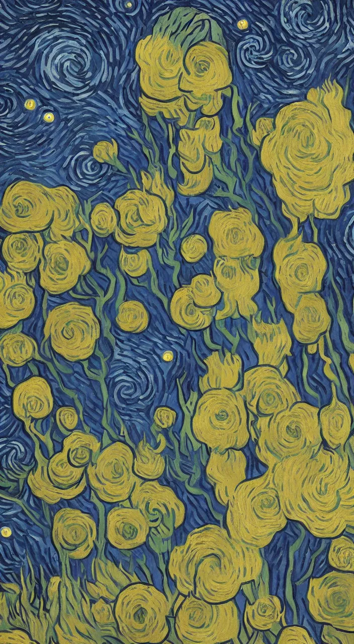 Image similar to Vincent Van Gogh style, the Mandalorian,