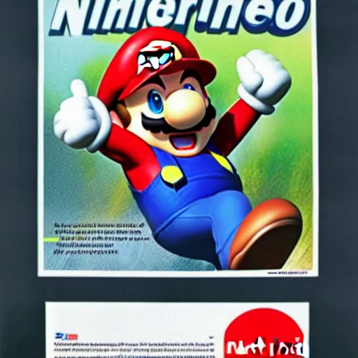 Image similar to poster ad from nintendo, issue 1 0 0 april 2 0 0 3