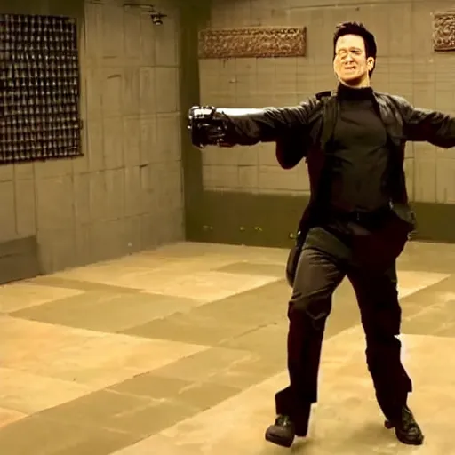 Image similar to A still of Markiplier in The Matrix