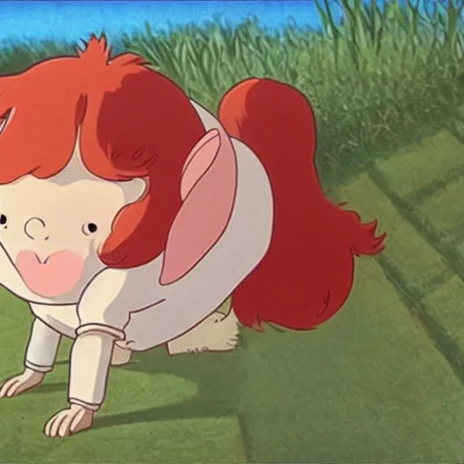 Image similar to a rabbit in the movie ponyo