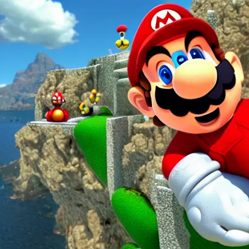 Prompt: Super Mario in unreal engine, realistic, very detailed