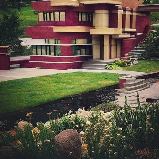 Image similar to “ frank lloyd wright neighborhood tiny wings ”