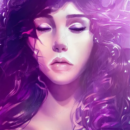 Image similar to high detail portrait of a beautiful woman with her hair down, vaporwave lighting, concept art, soft floral background, beautiful