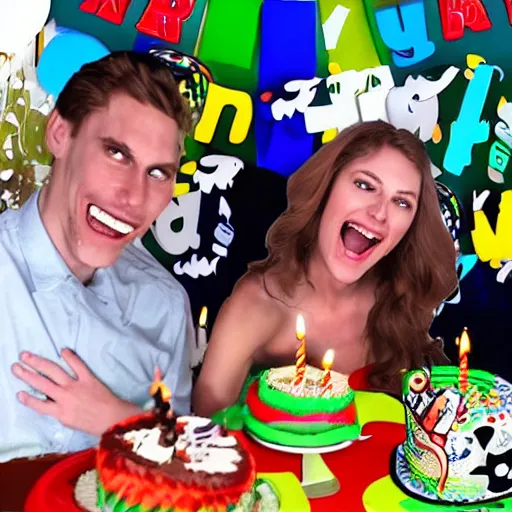 Prompt: jerma985 crashes your birthday party
