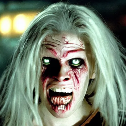 Prompt: scary grotesque female Nemesis from biohazard movie