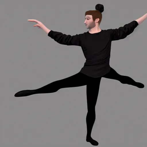 Image similar to 3 d printer guy josef prusa as a ballerina