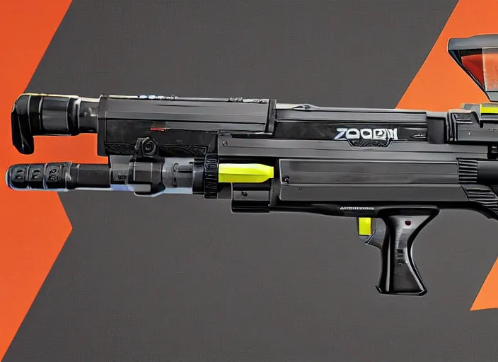 Prompt: zoomed out product photo of the most impressive scifi nerf gun