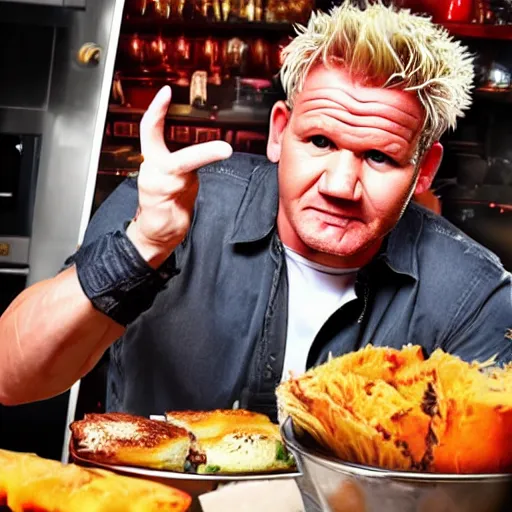 Prompt: gordon ramsay as guy fieri