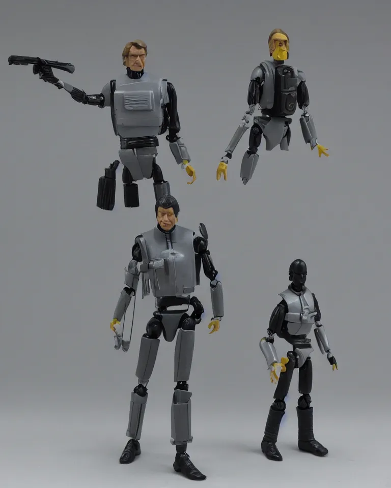 Image similar to photo of a kenner 1 9 8 0's action figure, five points of articulation, sci - fi, 8 k, full body