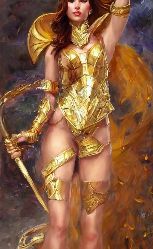 Image similar to Alchemy Elegant laidy in scorpion armor. By Konstantin Razumov, highly detailded