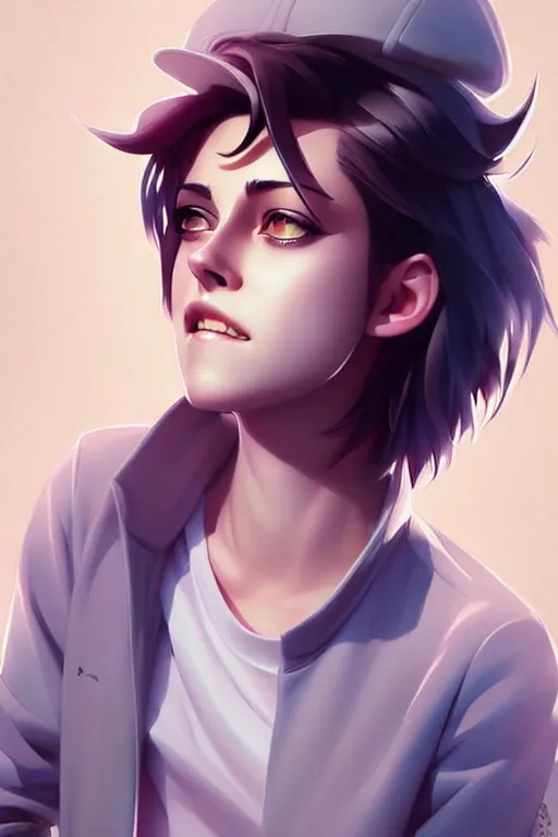 Image similar to kristen stewart, portrait shinkai makoto studio ghibli studio key hideaki anno sakimichan stanley artgerm lau rossdraws james jean marc simonetti elegant highly detailed digital painting artstation pixiv