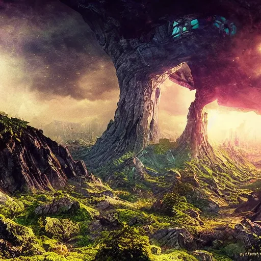 Image similar to 2040, unbelievably beautiful, perfect, masterpiece, dynamic, epic, cinematic 8K HD painting portrait movie shot of A forgotten world. By a Celtic movie director. Motion, VFX, Inspirational arthouse, high budget, blockbuster, James Gunn and Tim burton style, at Behance, at Netflix, at Studio Ghibli, with Instagram filters, Photoshop, Adobe Lightroom, Adobe After Effects, rendered in Unreal Engine 6 with NVIDIA Raytracing, award winning, finalist piece by an unknown artist.