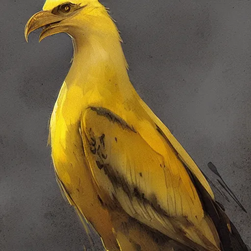 Image similar to a yellow crow by greg rutkowski