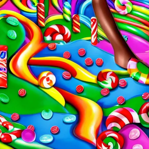 Prompt: candy land