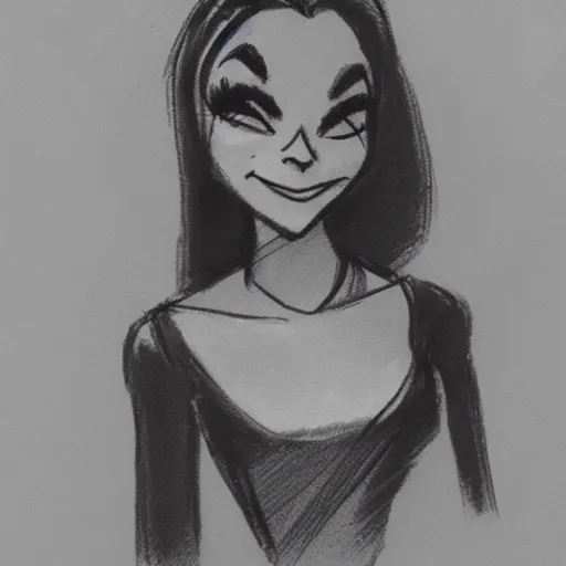 Prompt: milt kahl sketch of ashley olson