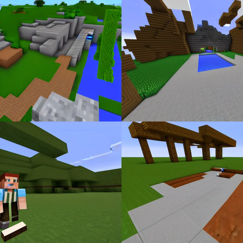 Prompt: minecraft without textures