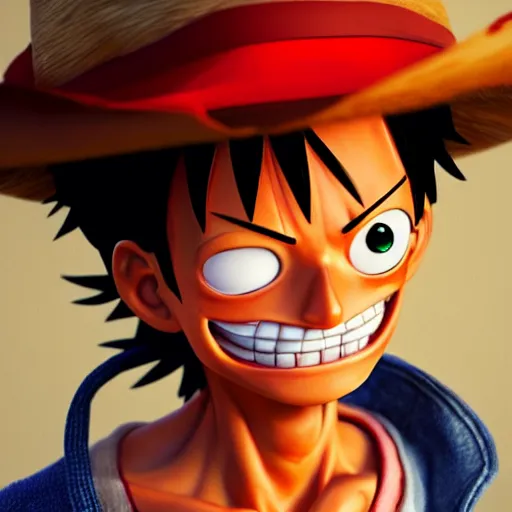 Prompt: luffy, highly detailed, pixar style, artstation, soft light, sharp focus, illustration, concept art