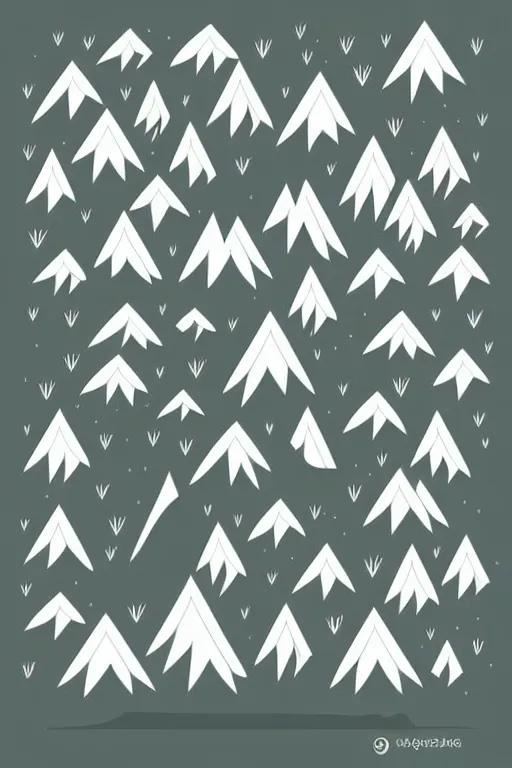 Image similar to minimalist boho style art of large mountains, illustration, vector art