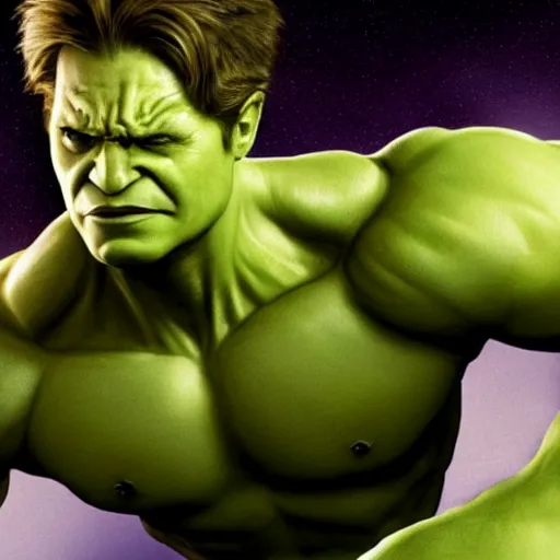 Image similar to emma watson as hulk