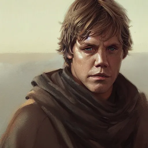 Image similar to portrait of a man by greg rutkowski, luke skywalker, star wars expanded universe, he is about 2 0 years old, highly detailed portrait, digital painting, artstation, concept art, smooth, sharp foccus ilustration, artstation hq