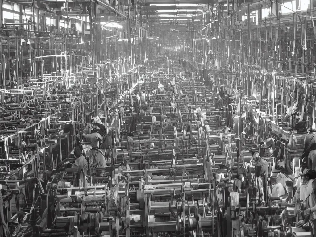 Image similar to industrial revolution inside weaving factory