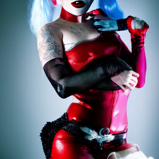 Image similar to Lady Gaga as Harley Quinn 8k hdr