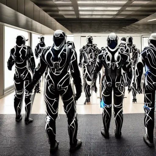 Prompt: poor, diverse cybersuits, from behind, birthing rituals, wide angle, vivid, elaborate, highly detailed, beautiful lighting