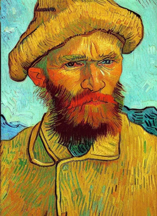 Image similar to !! portrait of a russian peasant!! by van gogh, detailed face expressionist oil painting masterpiece, 8 k resolution, smooth, sharp focus, pastel color palette, trending on artstation