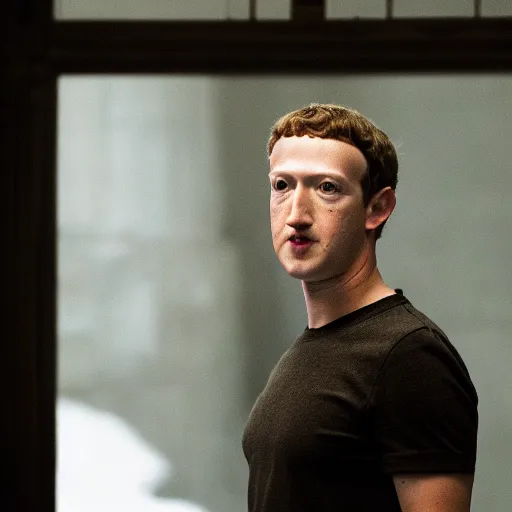 Image similar to Mark Zuckerberg in Inglorious Basterds, movie still, EOS-1D, f/1.4, ISO 200, 1/160s, 8K, RAW, unedited, symmetrical balance, in-frame, Photoshop, Nvidia, Topaz AI