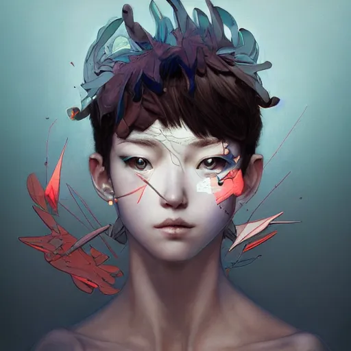 Image similar to prompt : fighter portrait soft light painted by james jean and katsuhiro otomo and erik jones, inspired by evangeleon anime, smooth face feature, intricate oil painting, high detail illustration, sharp high detail, manga and anime 1 9 9 0