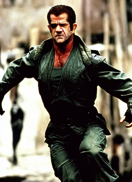 Image similar to Mel Gibson in the matrix