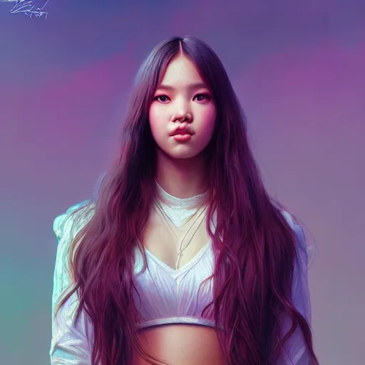 Image similar to portrait of jossi of blackpink, highly detailed, digital painting, smooth, sharp focus, illustration, ultra realistic, 8 k, art by artgerm and greg rutkowski and alphonse mucha