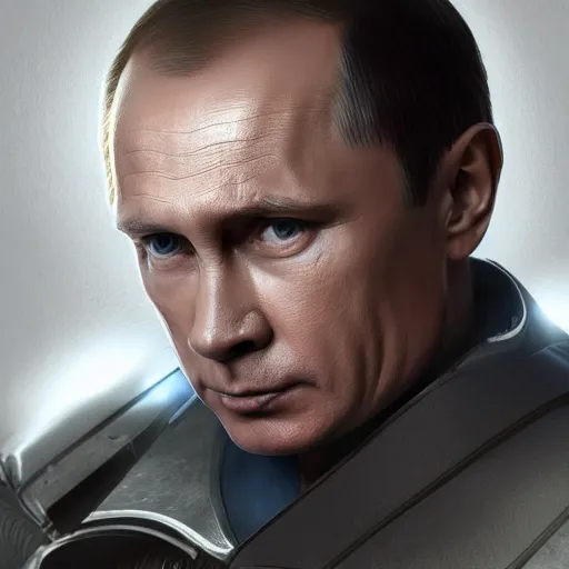 Image similar to portrait of vladimir putin, 8 k uhd, unreal engine, octane render in the artstyle of finnian macmanus, john park and greg rutkowski