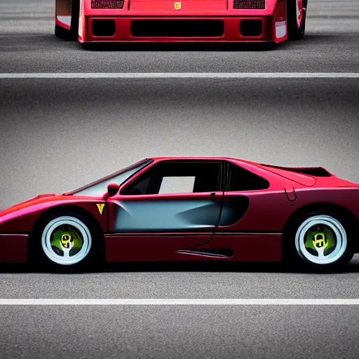 Prompt: ferrari f40, synthwave, high details, cinematic, 8k resolution, beautiful detailed, insanely intricate details, 8k,